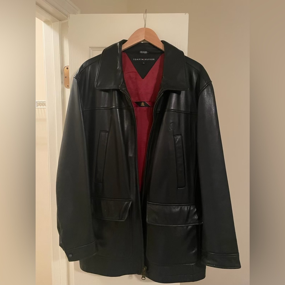 Vintage Men’s Tommy Hilfiger Leather Jacket